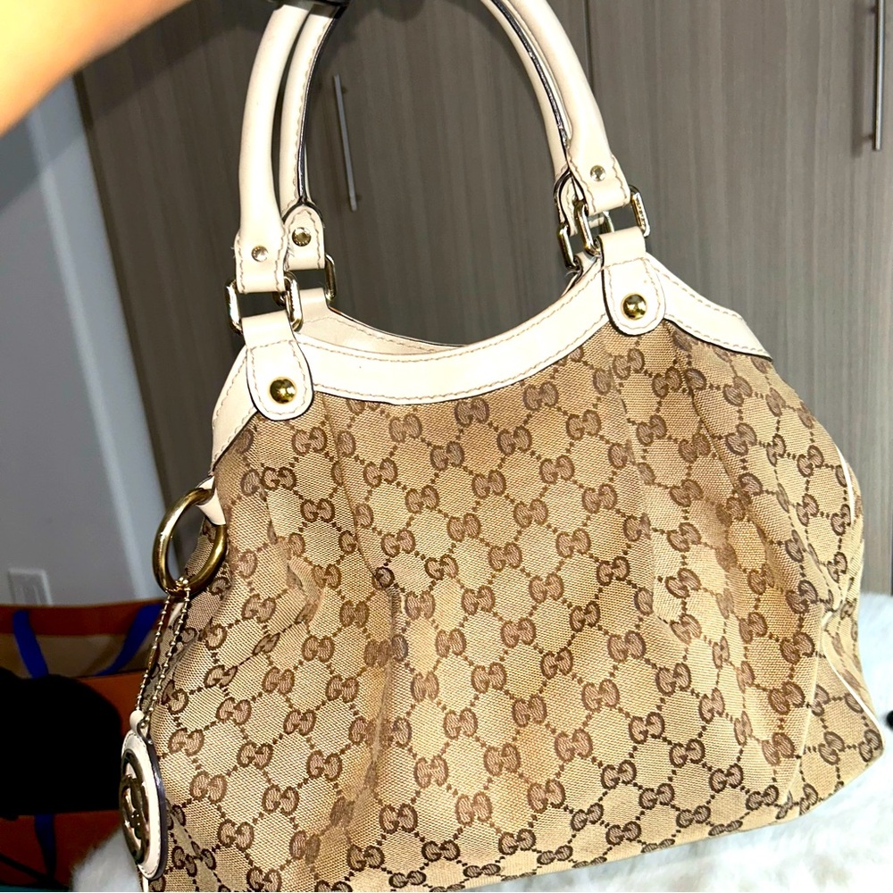 Gucci canvas hobo